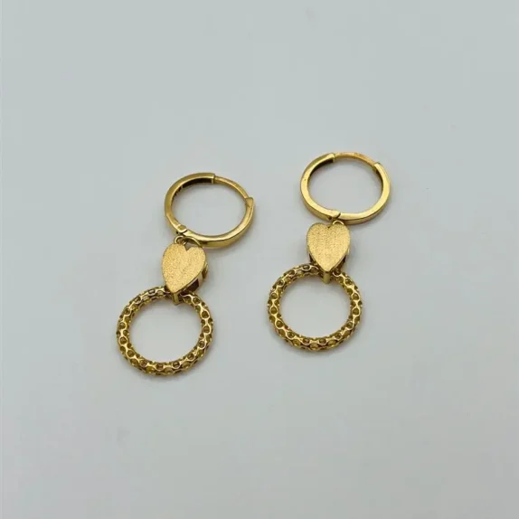 گوشواره حلقه ای قلب - 1041