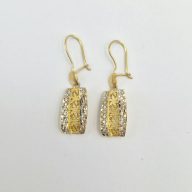 گوشواره تراش دو رنگ - 3965