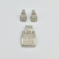 ست گوشواره و پلاک برلیان - 4334 - 4335