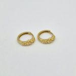 گوشواره حلقه ای گل دار - 4806