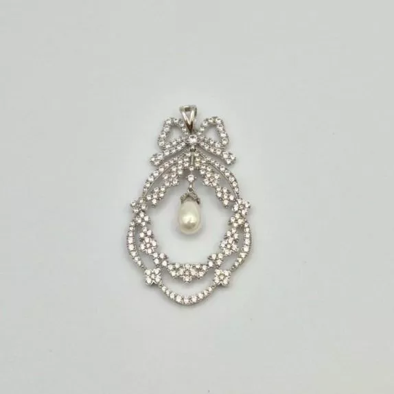 ست پلاک و گوشواره طرح جواهر - 3312 - 5610