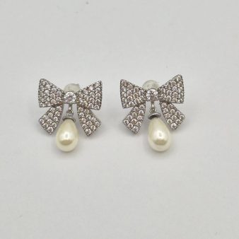 گوشواره میخی پاپیون مروارید - 5246