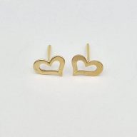 گوشواره میخی قلب - 5498