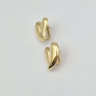 گوشواره پفکی قلب طلایی - 5557