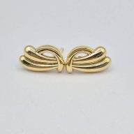 گوشواره پفکی طلایی - 5562