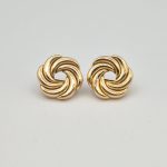 گوشواره پفکی پیچ رزگلد - 5563