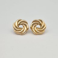 گوشواره پفکی پیچ رزگلد - 5563