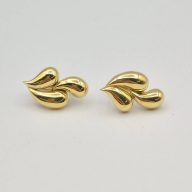 گوشواره پفکی طلایی - 5566 - 5568