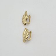 گوشواره پفکی صدف طلایی - 5574