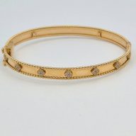 دستبند النگویی ونکلیف نگین دار رزگلد - 5581