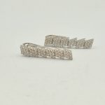 گوشواره نگین دار سفید - 5654