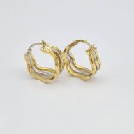 گوشواره حلقه ای سه لاین - 5679
