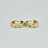 گوشواره حلقه ای تراش دو رنگ - 6133