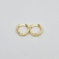 گوشواره حلقه ای تراش دو رنگ - 6133