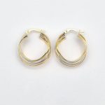 گوشواره حلقه ای سه رنگ - 5025