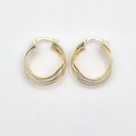 گوشواره حلقه ای سه رنگ - 5025