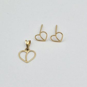 نیم ست میخی قلب - 5057 - 5058