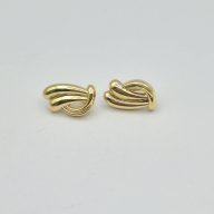 گوشواره پفکی طلایی - 5536