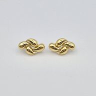 گوشواره پفکی طلایی - 5546 5547