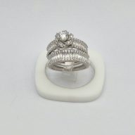 انگشتر نگین دار حلقه و پشت حلقه - 5716 - 5717